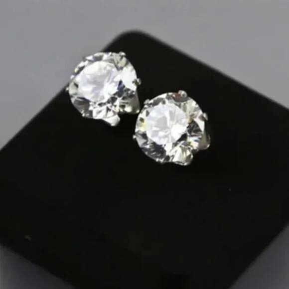 NEW 2.5 CT 925 STERLING SILVER DIAMOND EARRINGS - Picture 4 of 4